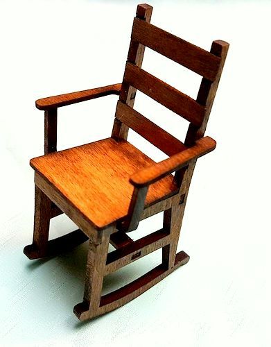 Country Rocking Chair Kit - 1:12 scale - Click Image to Close