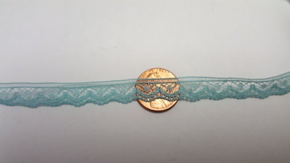 1/4" Turquoise Lace x 3 yd - 7 IN STOCK - Click Image to Close