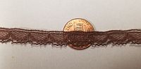 1/2" wide Chocolate Scallop Lace - 3 yd pkg