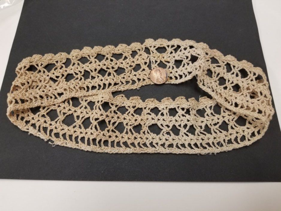 V423 2-1/4"w 22" Crocheted Band or Collar? -ONLY 1 IN STOCK