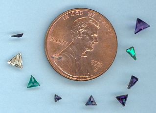 Tiny Triangle Rhinestones - SOME STYLES SOLD OUT- READ DESCR